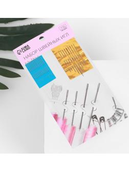 Иглы швейные с нитевдевателем, 27 шт