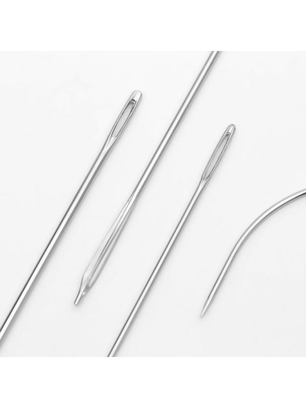 Иглы швейные с нитевдевателем, 27 шт