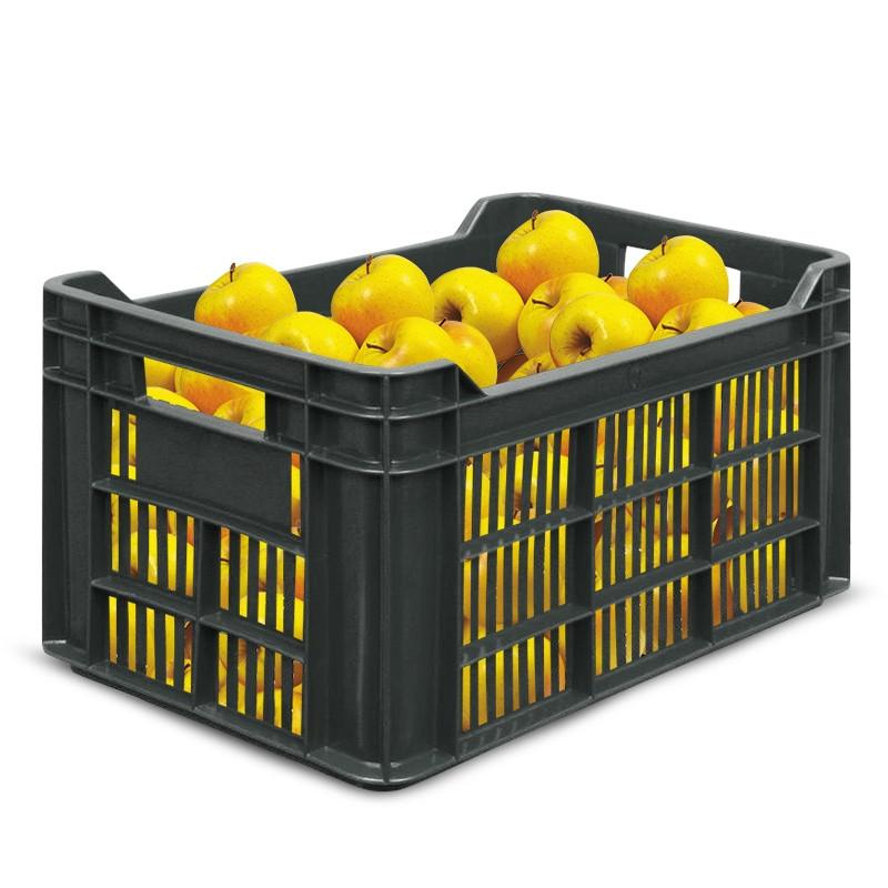 Ящик ПЭ,500х300х264мм,перф/перф,арт. 112_черный