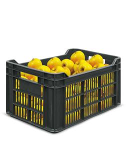 Ящик ПЭ,500х300х264мм,перф/перф,арт. 112_черный