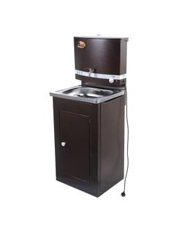 Умывальник дачный ЛЮКС, с подогревом, нержавеющая мойка, цвет медь 74/4/2