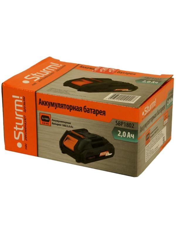 Аккумулятор Sturm! для инструмента серии 1BatterySystem, 18В, 2Ач (SBP1802)