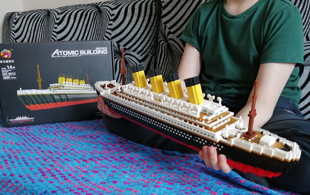 Конструктор LEGO Титаник 3D Большой 60 см в боксе
